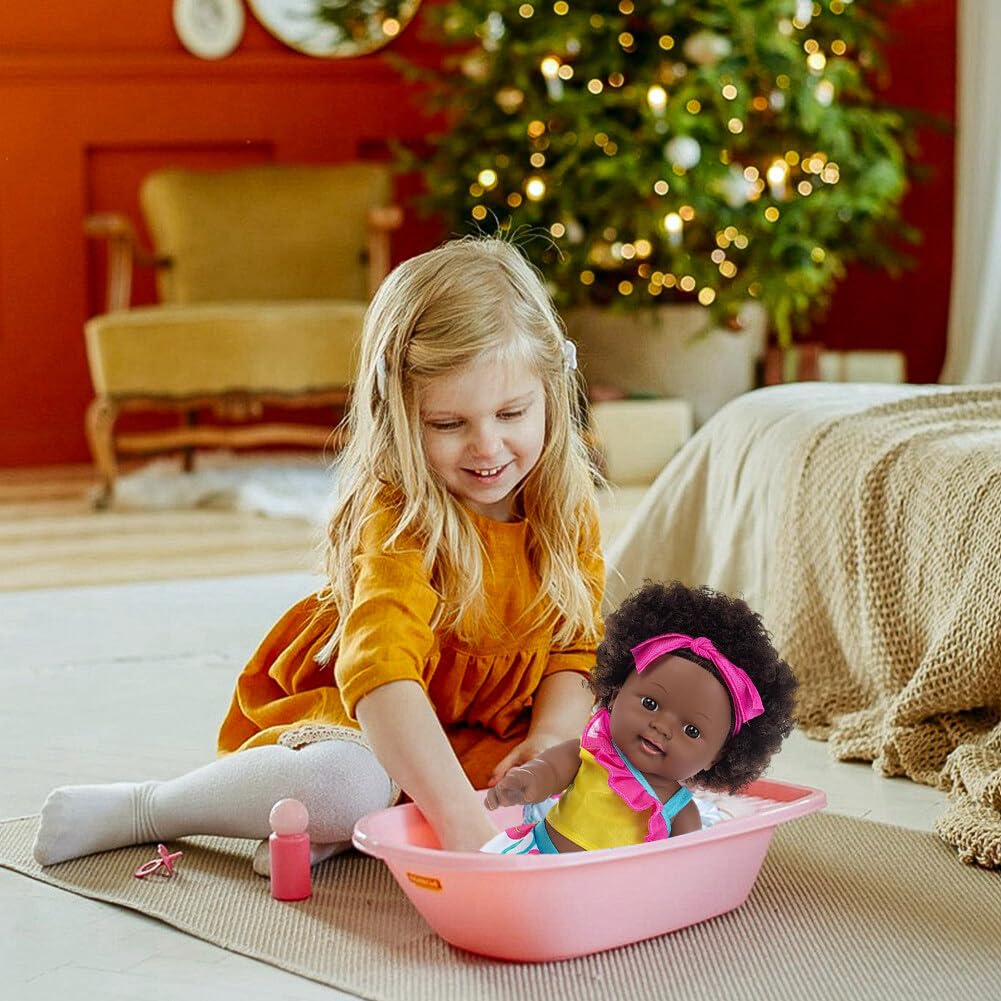 Лялька Африканська URFEDA для дітей Чорна лялька з волоссям, 30 см, Реалістична силіконова, фото №4 Лялька Африканська URFEDA для дітей Чорна лялька з волоссям, 30 см, Реалістична силіконова, фото №4