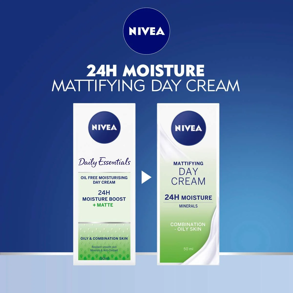 Денний крем Nivea Visage Oil-Free Moisturising без вмісту олій 50 ml, фото №4 Денний крем Nivea Visage Oil-Free Moisturising без вмісту олій 50 ml, фото №4