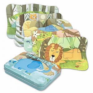 Пазл дерев'яний Montessori, 5 картинок, Морські тварини, у коробці - Фото 1