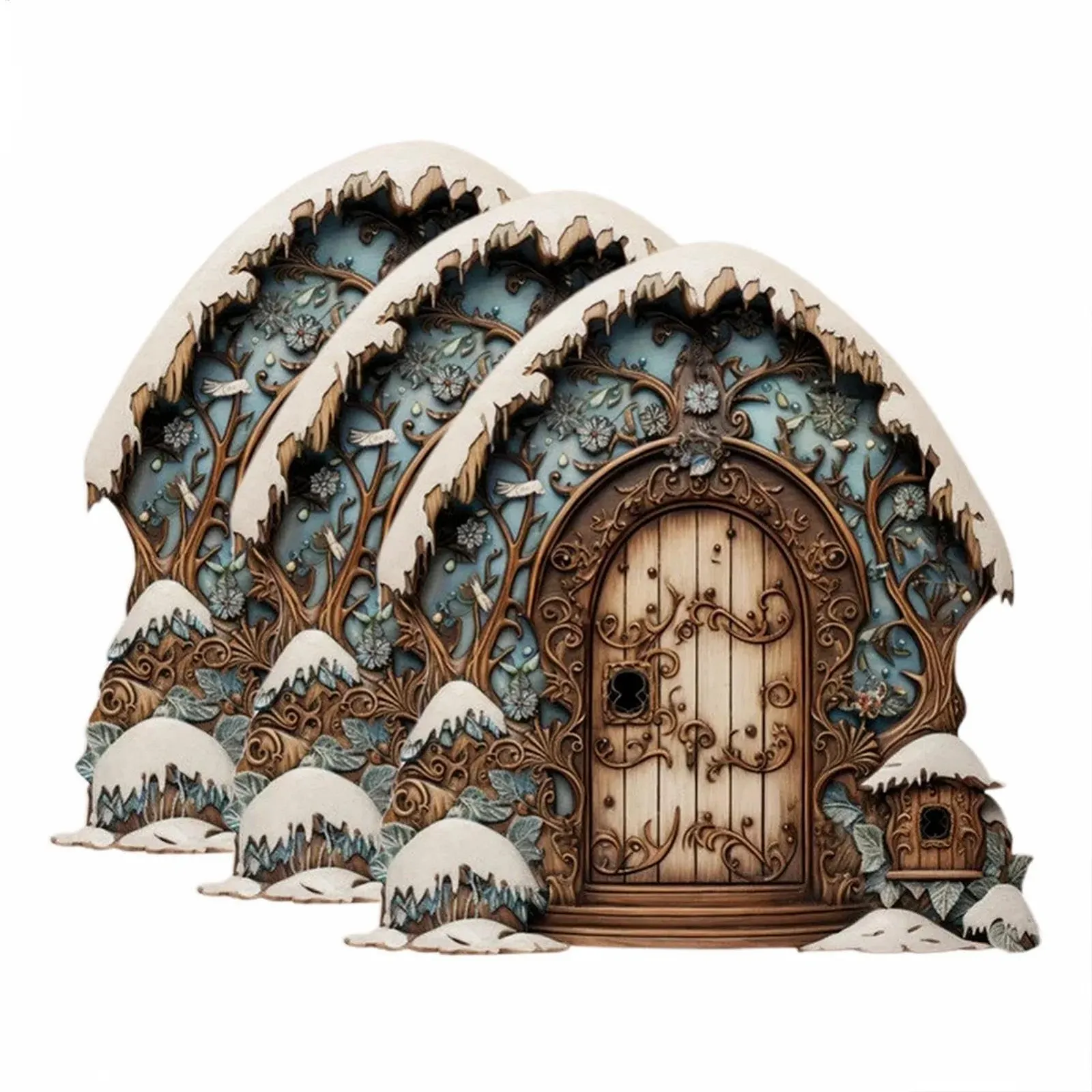 Наклейка на стіну Fairy Door Winter Holiday 2D, фото №8