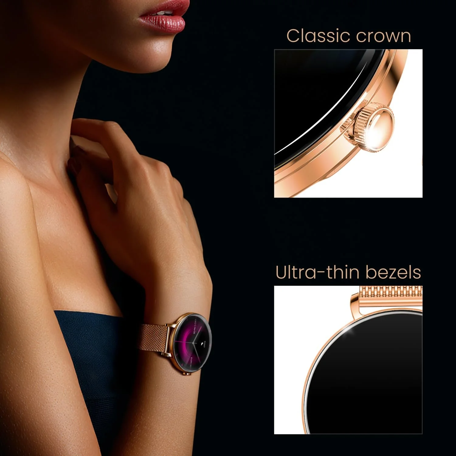 Смартгодинник Жіночий FOREVER Lucca Золотий, фото №5