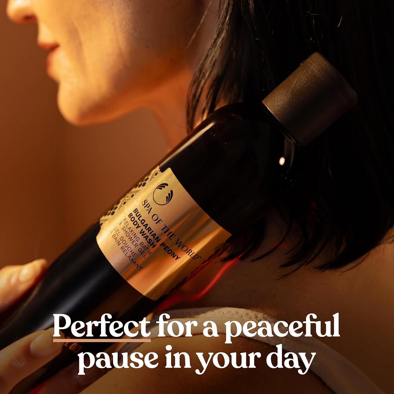 Гель для душу The Body Shop Spa of the World Bulgarian Peony з екстрактом свіжої півонії веганський, 250 мл, фото №4