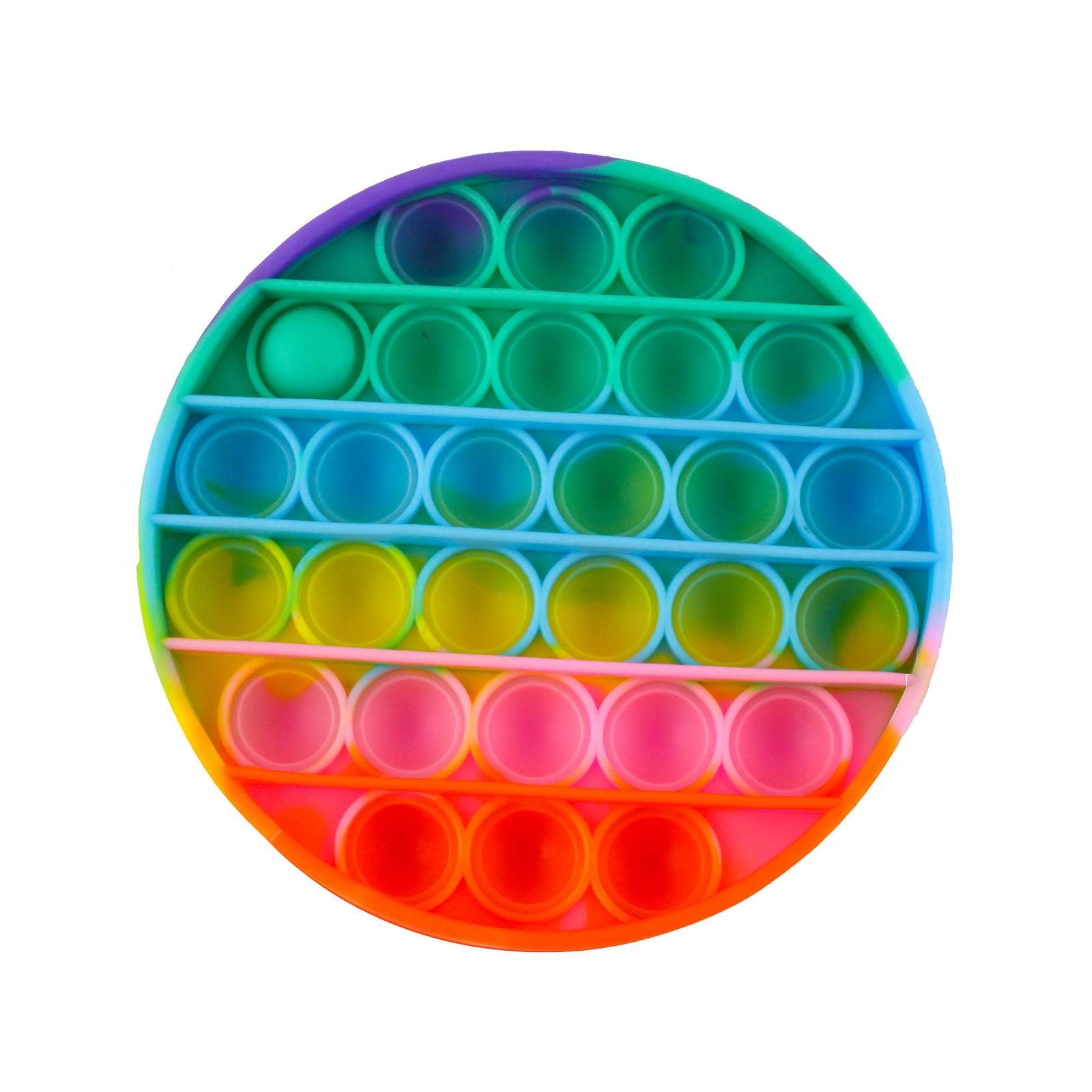 Пузырчатая игрушка Pop It Поп Ит антистресс Нажми пузырь Круг разноцветный 102740, фото №2 Пузырчатая игрушка Pop It Поп Ит антистресс Нажми пузырь Круг разноцветный 102740, фото №2
