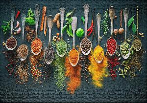 Пазл Ulmer Puzzleschmiede Sharp Colours Classic 1000 деталей Кухонные травы и специи synthetic.ua - Фото 1