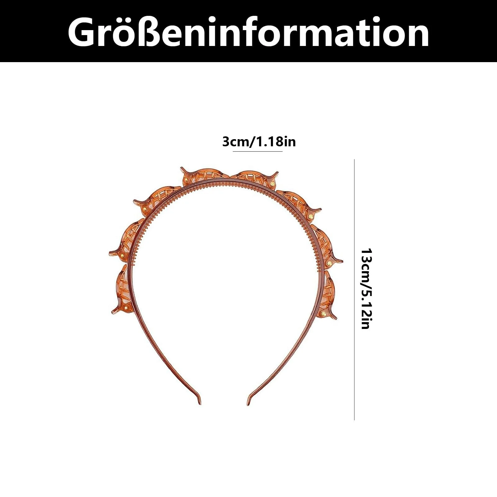 Обруч для волос с клипсами (2 шт.), фото №2