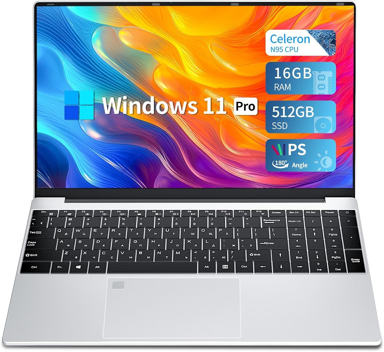 Ноутбук 15.6" Rovendex 50083 Intel Celeron N95 RAM 16GB SSD 512GB Windows 11 (UKR), фото №1