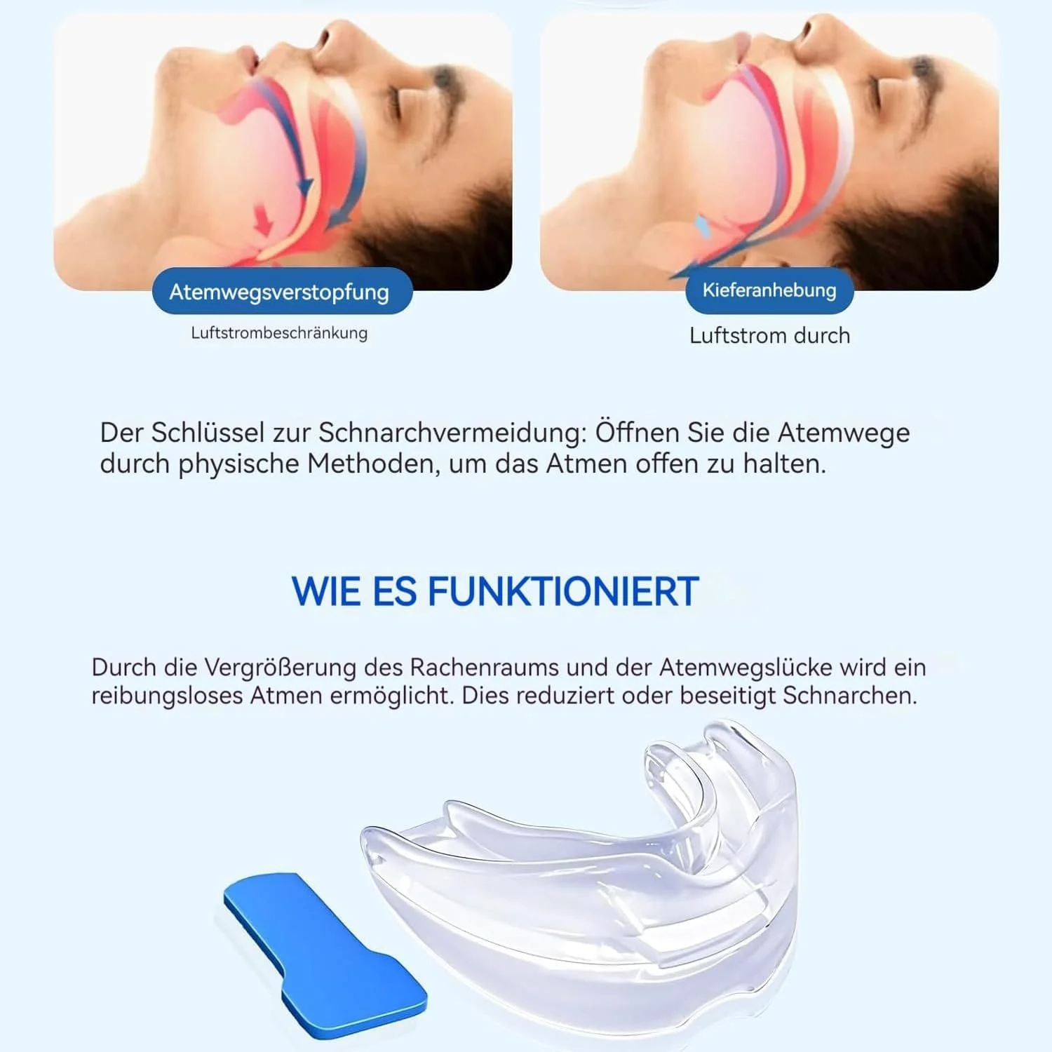 Капа от храпа YUNYU Набор из трех штук 8.5 см x 7.7 см, фото №2