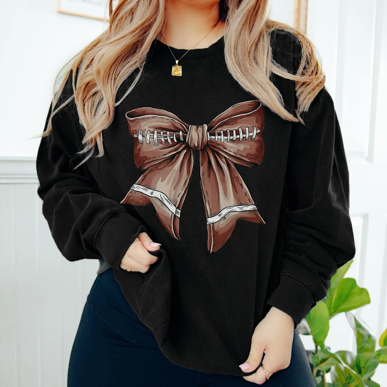 Жіночий Светр SANSIWU Вільного Крою З Принтом, фото №2 Жіночий Светр SANSIWU Вільного Крою З Принтом, фото №2