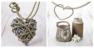 Набір скляних картин levandeo Heart Vintage Shabby Chic Country House Style 30 x 30 см 2 шт. - Фото 1