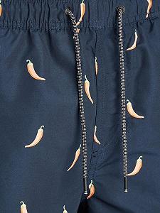 Шорти для плавання JJIBALI JJSWIMSHORTS AKM FUNNY FOOD 12184800 Navy Blazer Jack&Jones Темно-синій S synthetic.ua - Фото 1