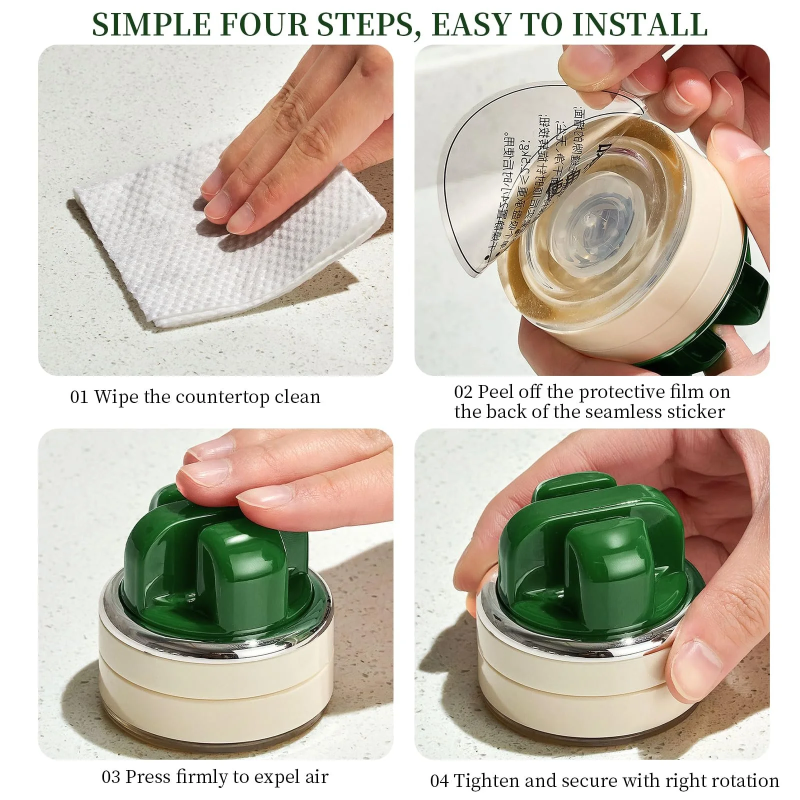 Точилка для ножей ручная Профессиональная с присоской Зеленая, фото №4 Точилка для ножей ручная Профессиональная с присоской Зеленая, фото №4