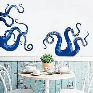 Наклейка на стіну Runtoo Octopus Funny Underwater World Sea Animals - Фото 1