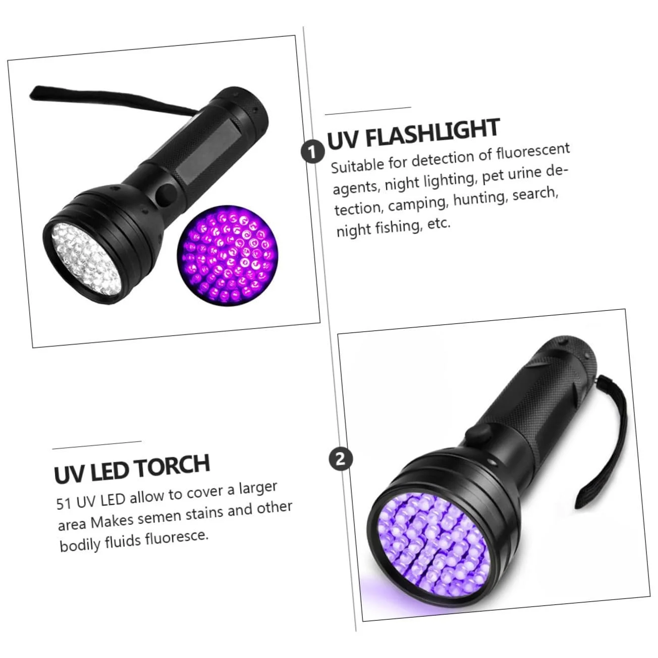 Ультрафіолетовий ліхтарик LED Портативний для перевірки металу Контроль безпеки Антипідробка, фото №7