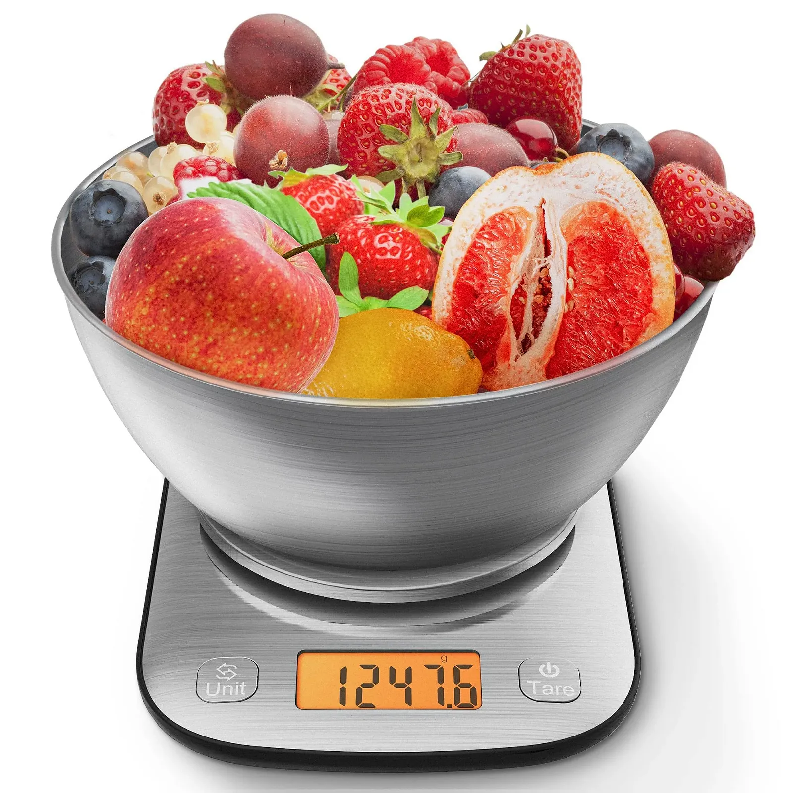 Кухонні ваги цифрові 11 lb/0.01 oz з чашею з нержавіючої сталі IPX6 водонепроникні, фото №1 Кухонні ваги цифрові 11 lb/0.01 oz з чашею з нержавіючої сталі IPX6 водонепроникні, фото №1