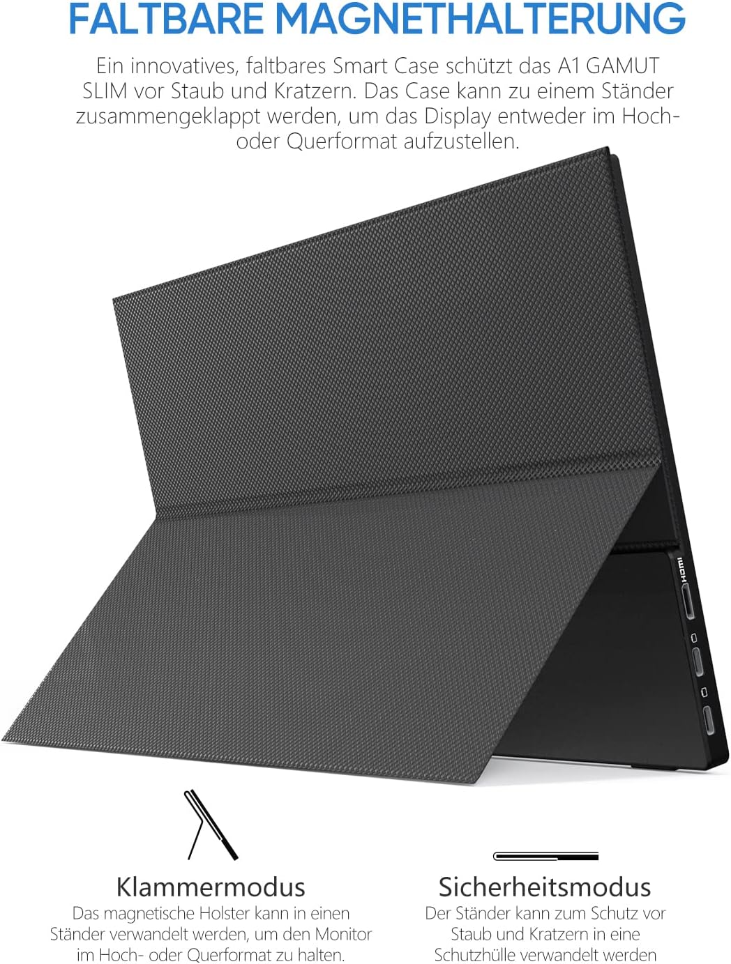 Монитор портативный 14" Arzopa A1 Gamut Slim Full HD IPS 60 Гц, фото №4 Монитор портативный 14" Arzopa A1 Gamut Slim Full HD IPS 60 Гц, фото №4