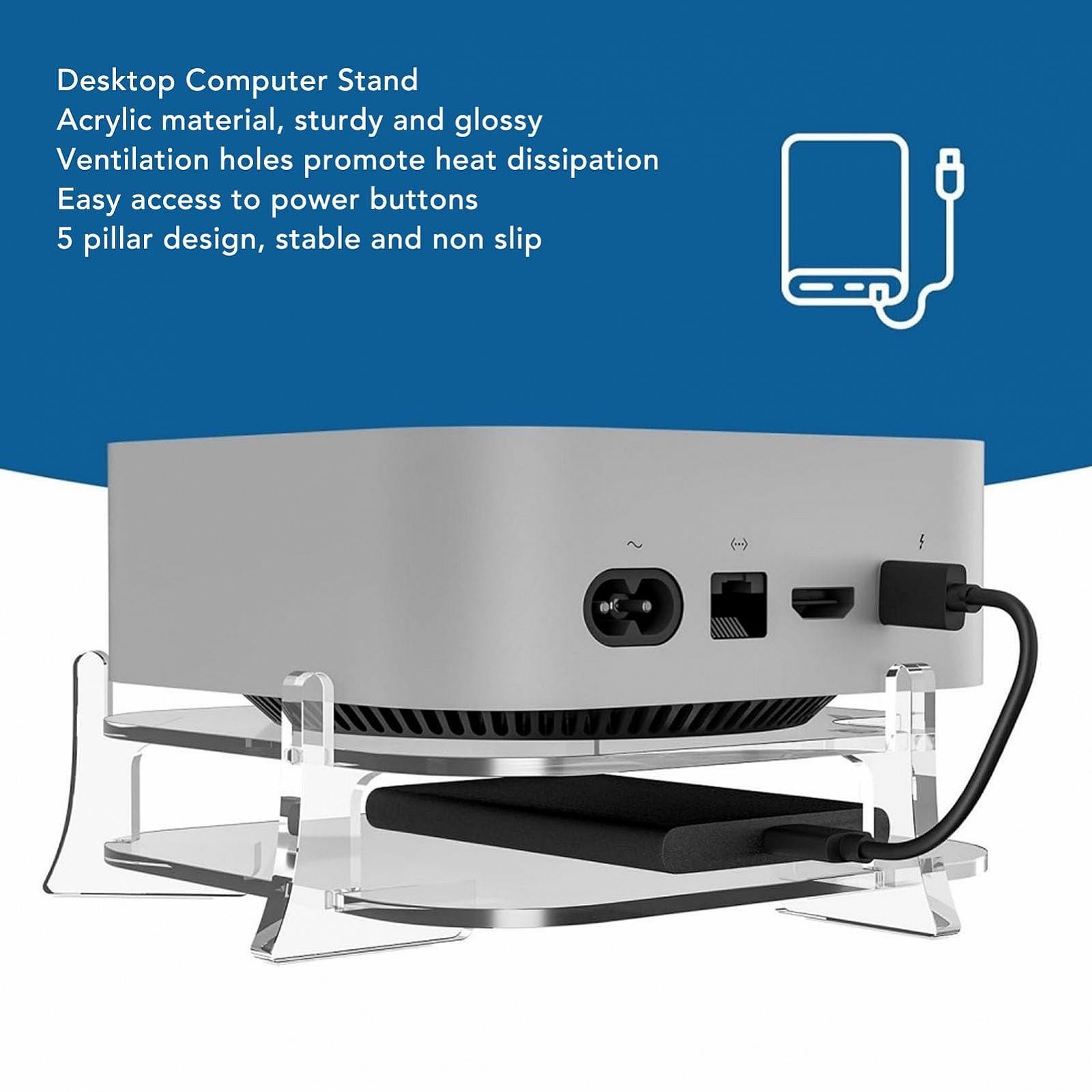 Підставка Типу Настільна Акрилова для комп'ютера Mini M4 Pro 2024 Охолодження Прозора, фото №6 Підставка Типу Настільна Акрилова для комп'ютера Mini M4 Pro 2024 Охолодження Прозора, фото №6