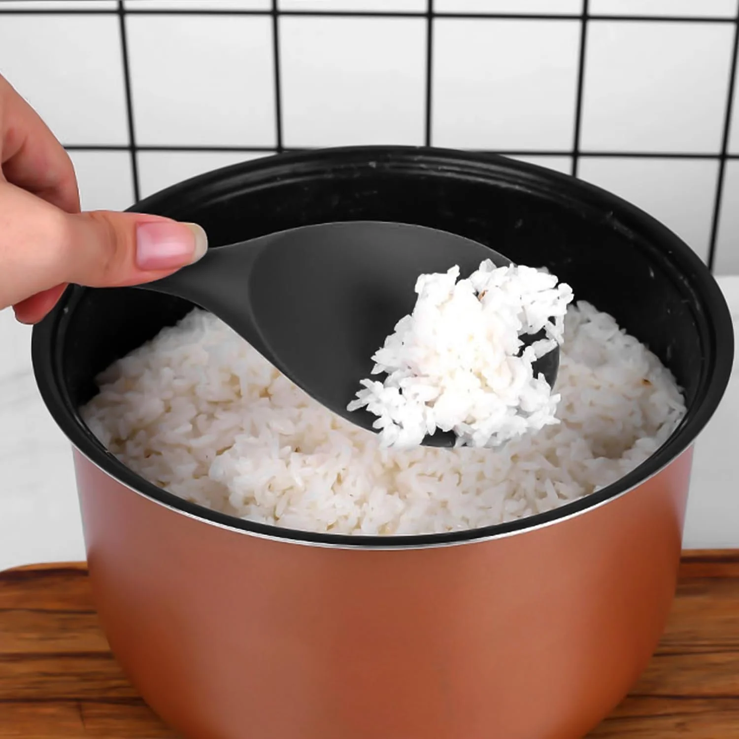 Ложка кухонна силіконова 2 шт, велика, фото №5