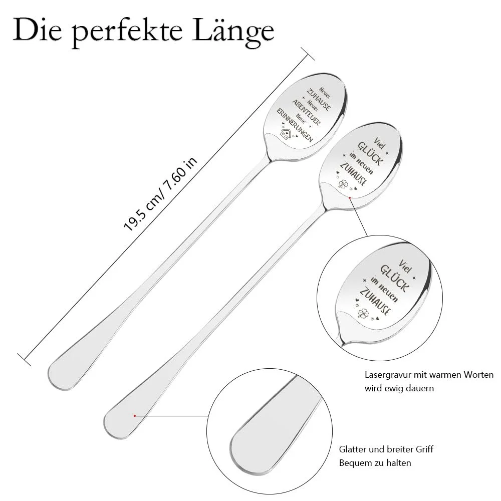 Ложка Кавова Stainless Steel з гравіюванням, фото №2