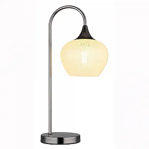 Настольная лампа Crystals Стекло Прозрачный Хром Черный Металл E27 27.5 x 16 x 54 см - Фото 1