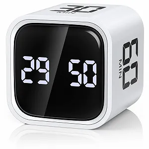 Таймер цифровой ORIA Pomodoro Cube с гравитационным датчиком Белый - Фото 1