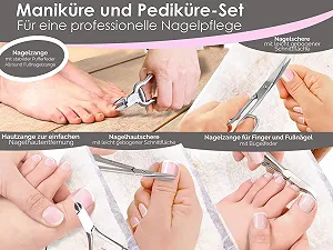 Набір для манікюру/педикюру 10 предметів у литому кейсі Solingen synthetic.ua - Фото 1