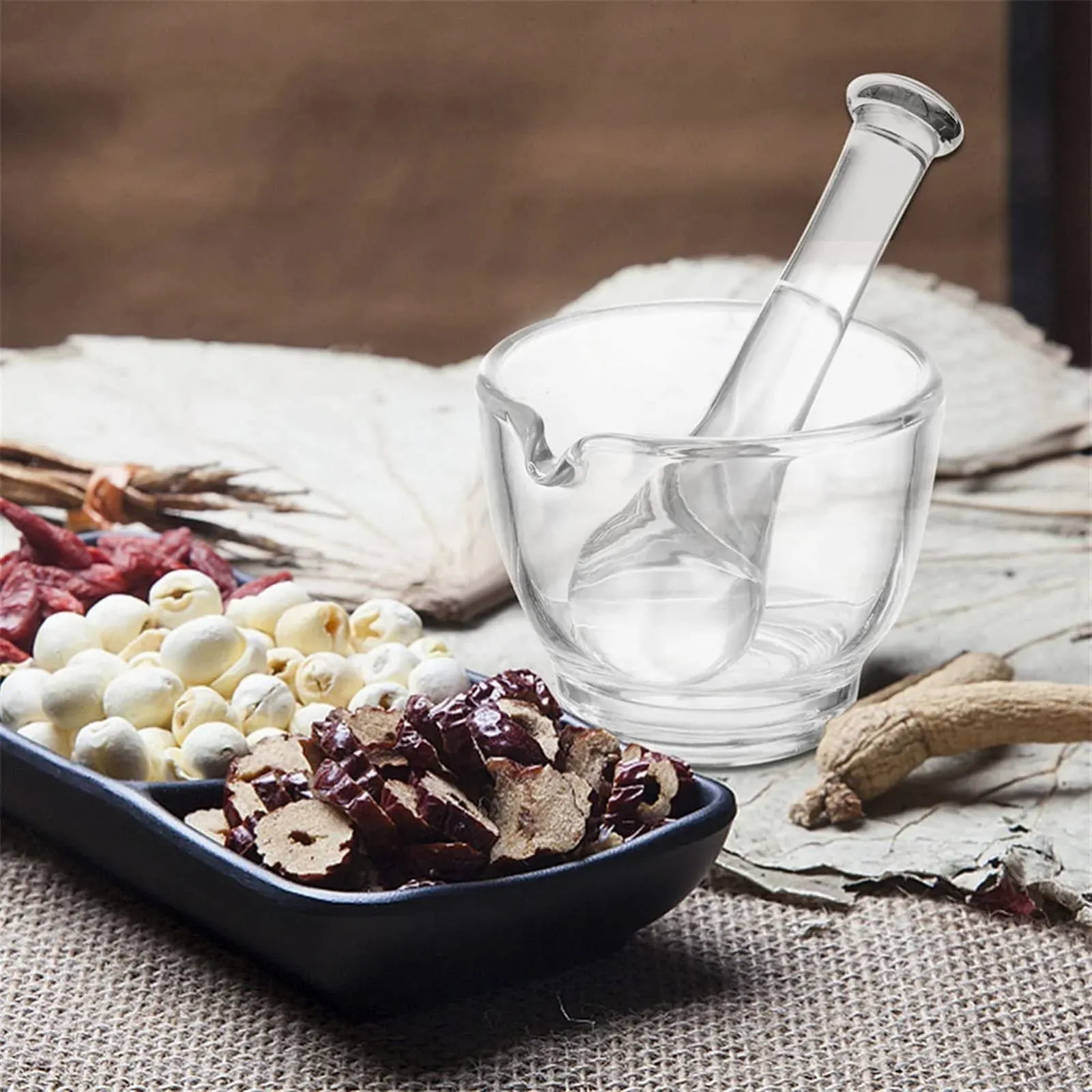 Скляна ступка з товкачем, фото №5