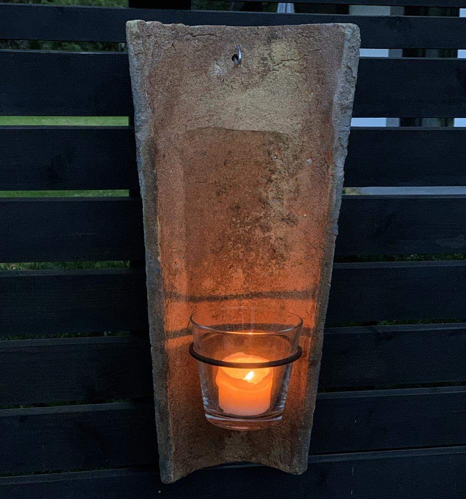 Свічник Zeitzone Real Antique Roof Tile зі скляним ліхтарем, фото №2 Свічник Zeitzone Real Antique Roof Tile зі скляним ліхтарем, фото №2