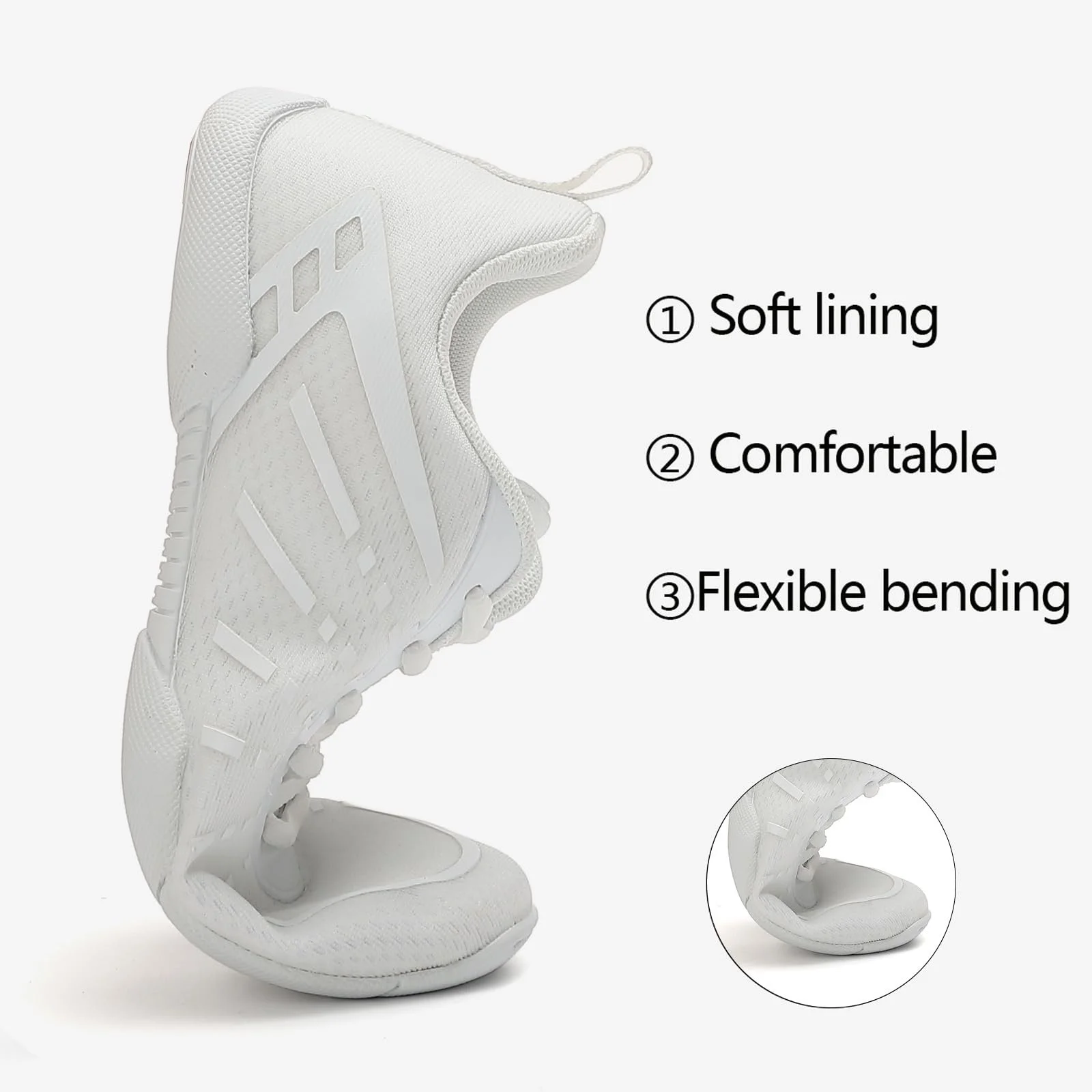 Кроссовки для черлидинга Cheerleader, танцевальные кроссовки, кроссовки для черлидинга, теннисные кроссовки для танцев, гибкая сетчатая Кроссовки для гимнастики, для фитнеса на открытом воздухе, фото №6