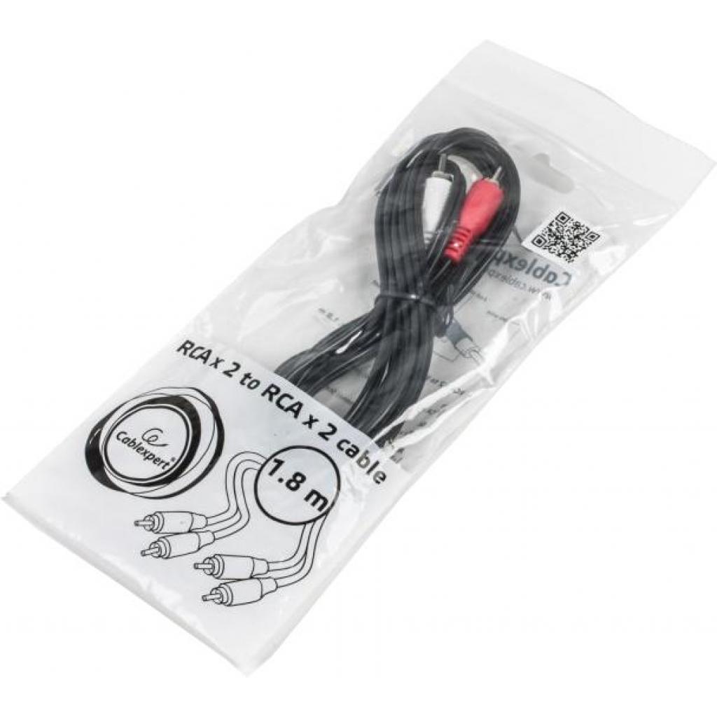 Кабели мультимедийные Cablexpert 2RCA to 2RCA 1.8m CCA-2R2R-6, фото №3