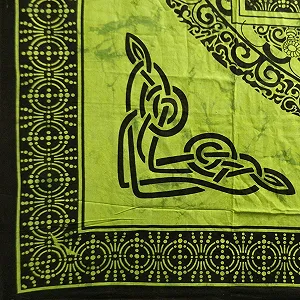 Покривало Бавовна Om Mandala Зелений synthetic.ua - Фото 1