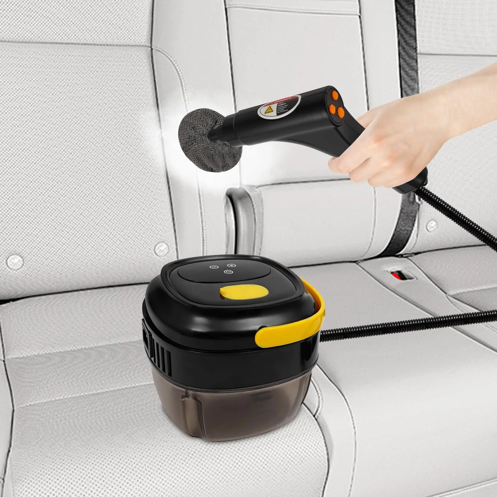 Пароочисник ручний 1500W 1.7L Чорний, фото №6