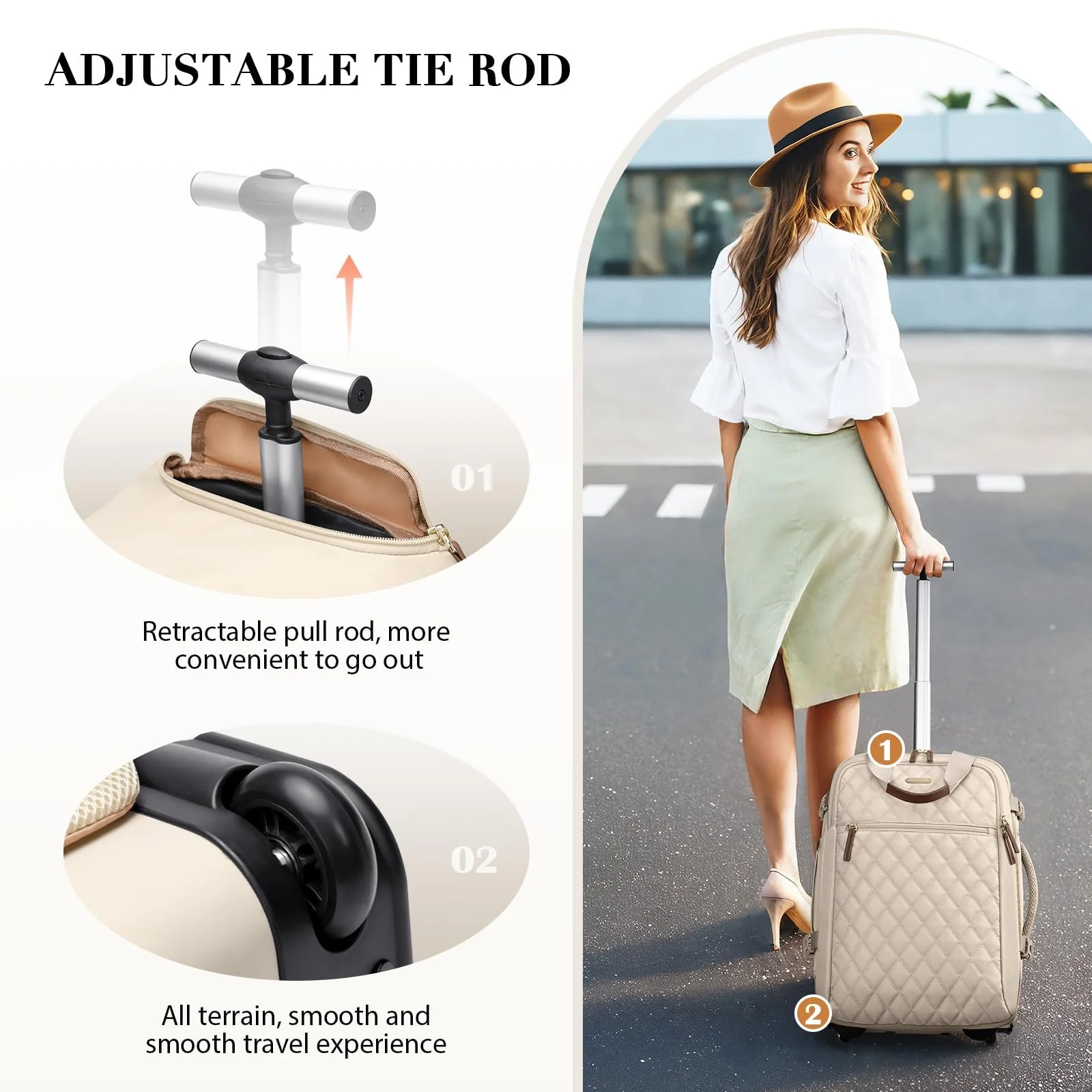 Рюкзак для ноутбука дорожный 17 Inch Waterproof Large Rolling 2-in-1 Apricot, фото №8 Рюкзак для ноутбука дорожный 17 Inch Waterproof Large Rolling 2-in-1 Apricot, фото №8