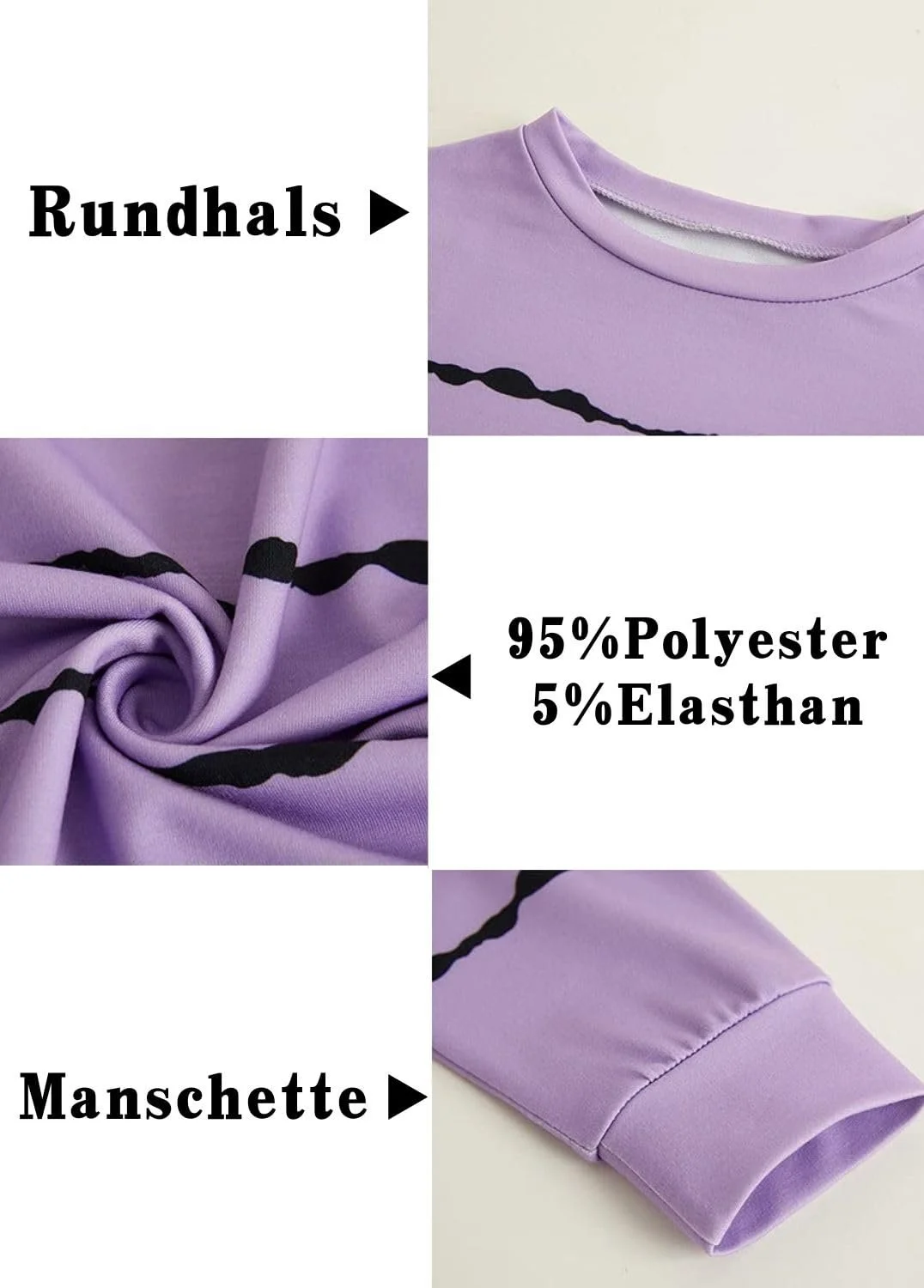 Світшот Haloumoning для дівчат, смугастий, з круглим вирізом, дитячий пуловер, повсякденний, з довгими рукавами, фото №3