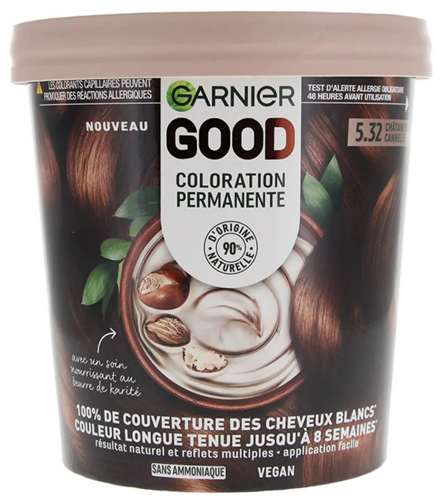 Фарба для волосся Garnier Good Золотистий Каштановий Кориця (5.32), фото №1