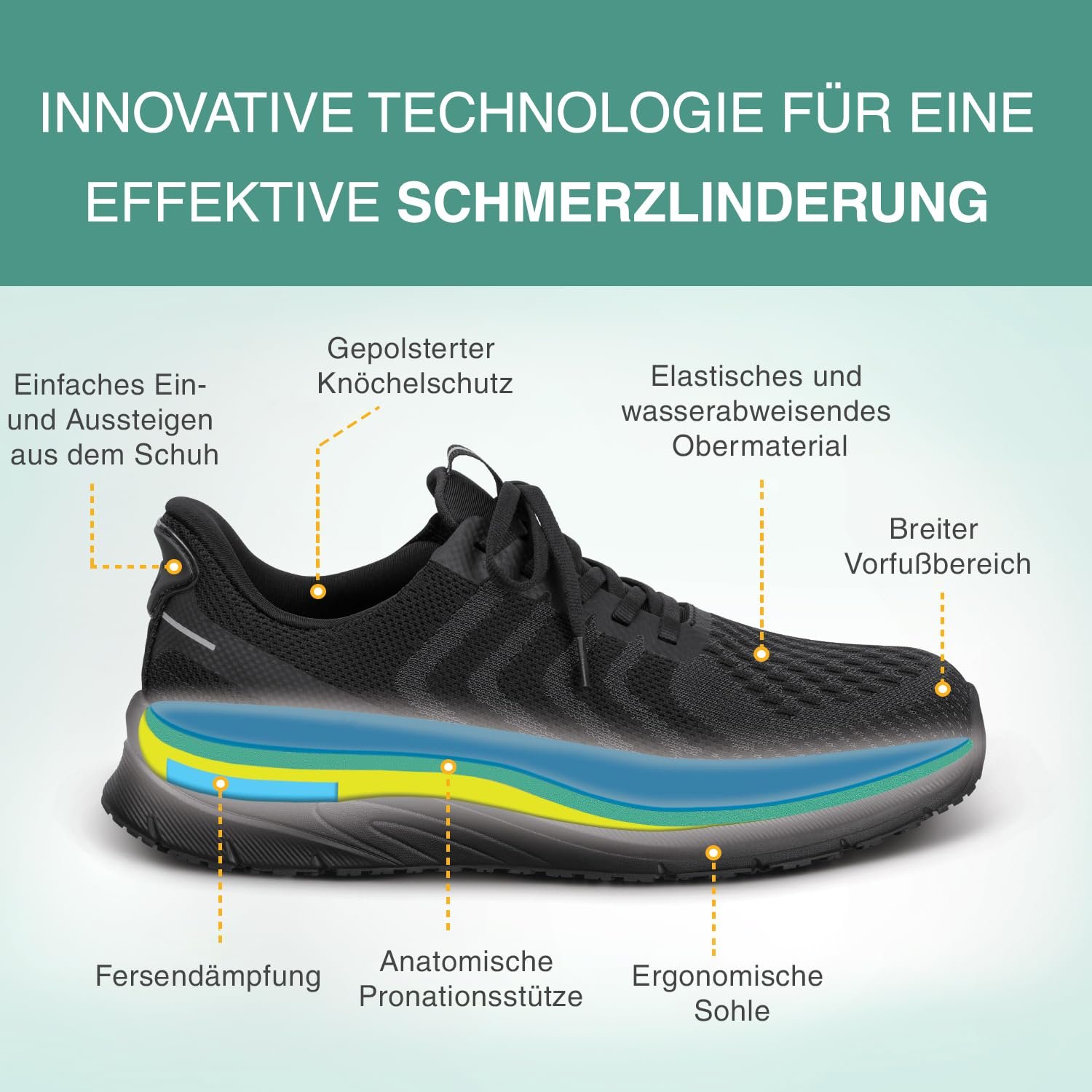 Чоловічі сліпони Orthofeet Tilos Ортопедичні, розмір, фото №3