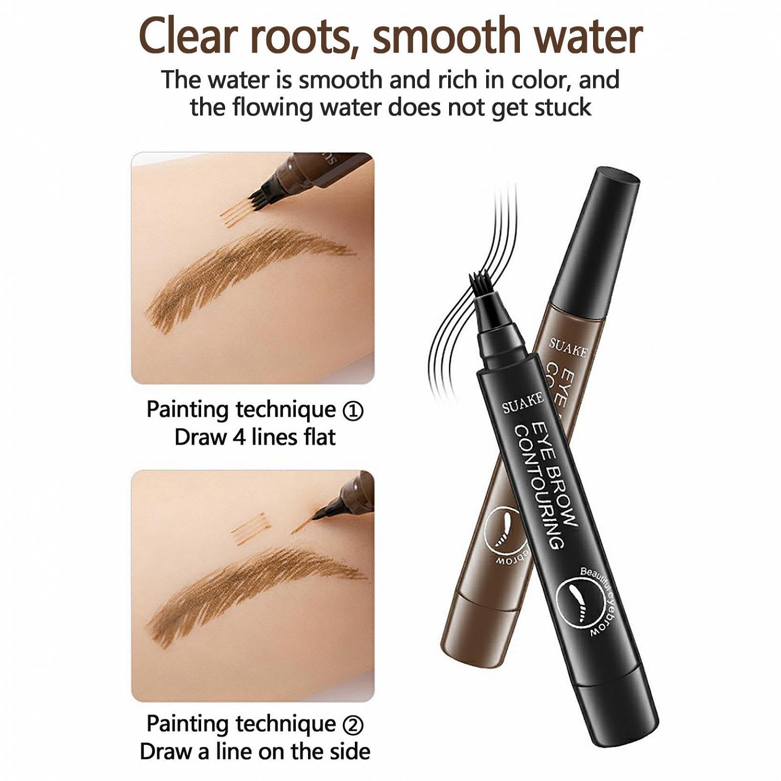 Карандаш для бровей 4-Tip Microblade Grayish Brown x 3, фото №5