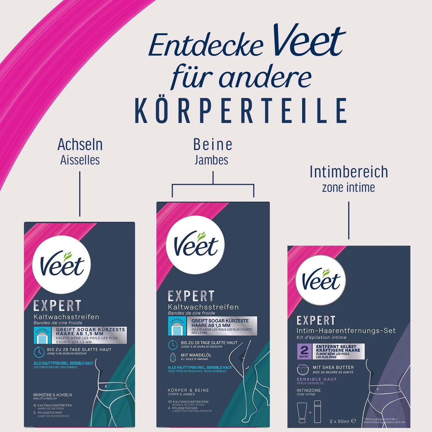 Смужки воскові Veet Expert для обличчя 20 шт. Холодний віск, фото №7