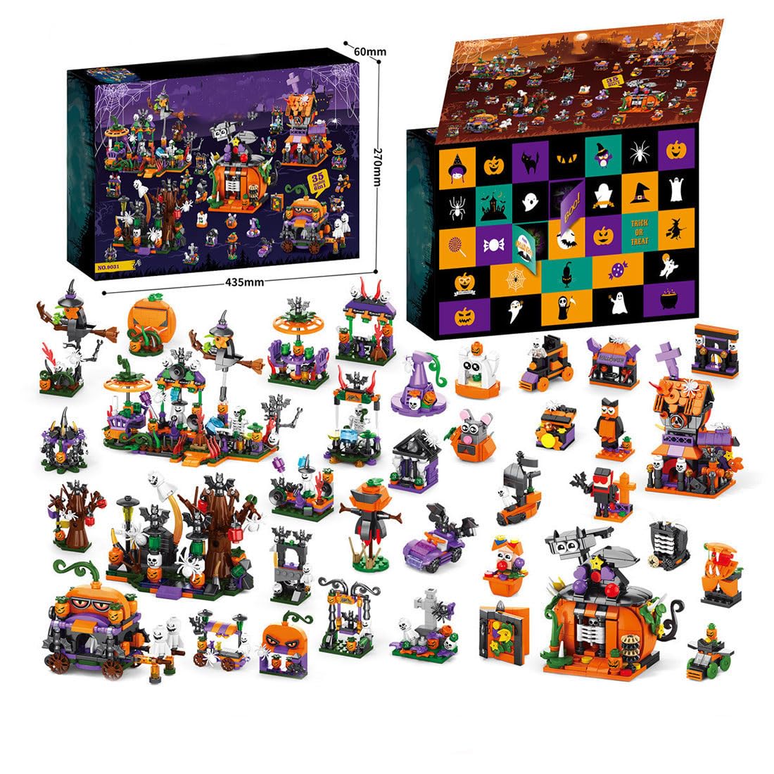 Кубики BuildCubes Halloween Advent Calendar 2024 24 в 1 1057 деталей, фото №1