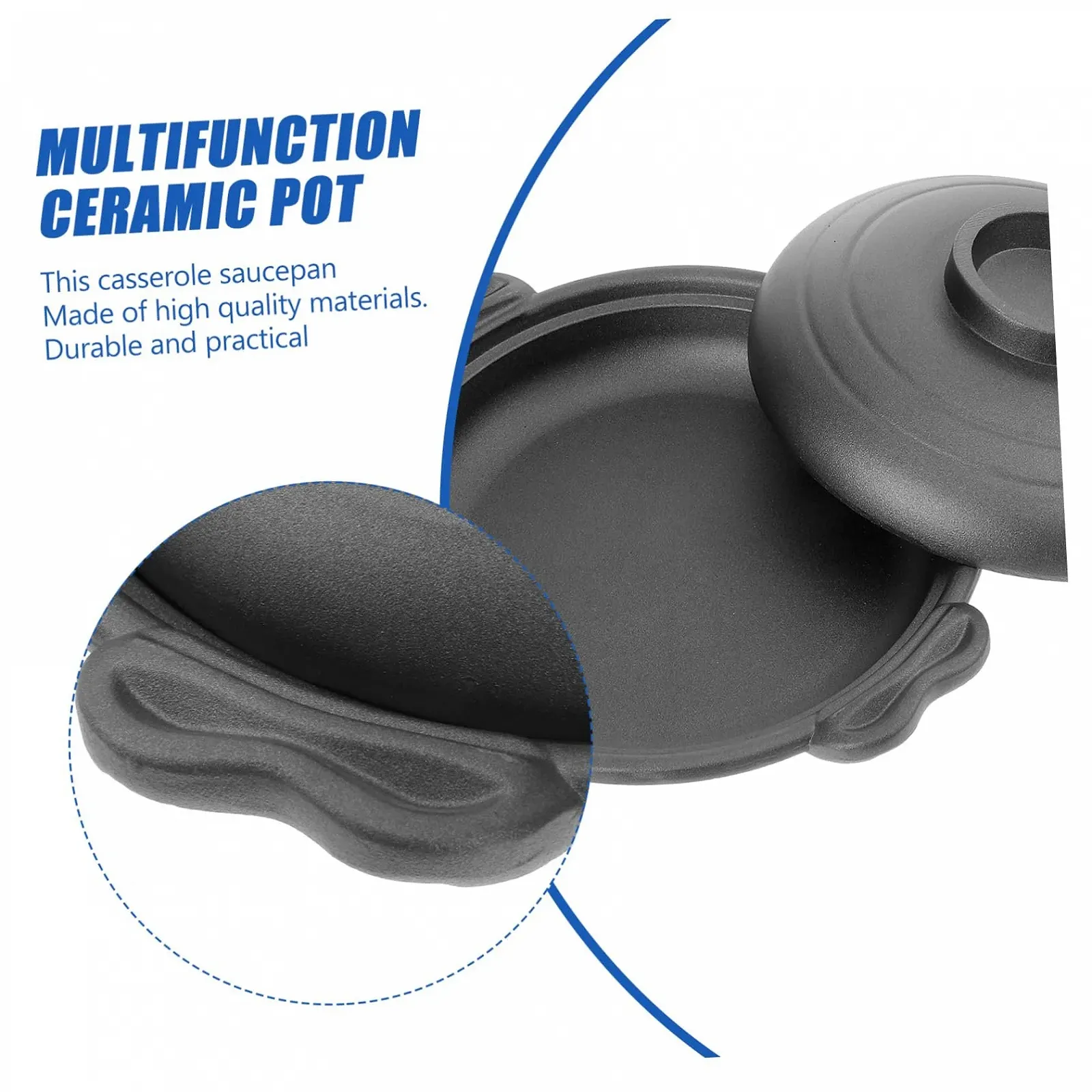 Кастрюля керамическая Многофункциональная антипригарная для бибимбапа и приготовления на пару, фото №5