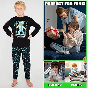 Комплект пижамы Minecraft для мальчиков, удобная хлопковая synthetic.ua - Фото 1