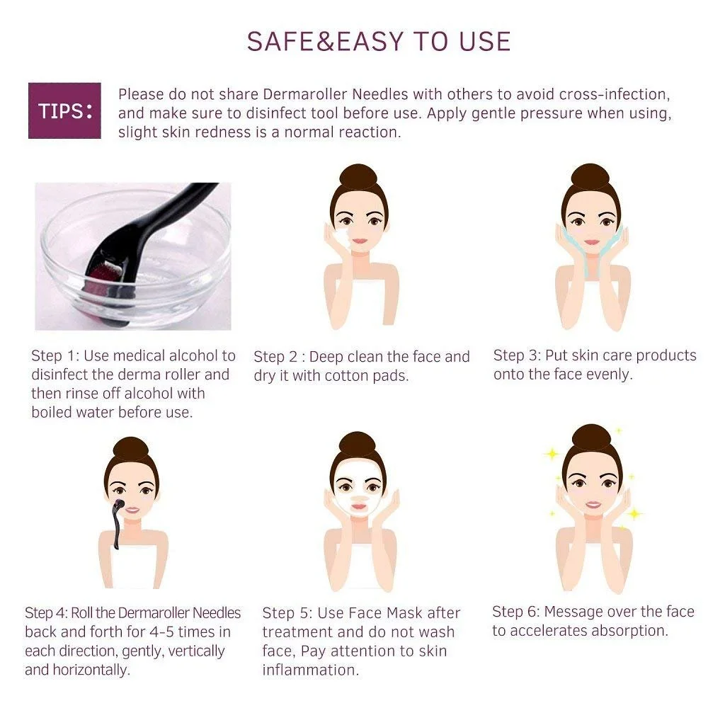 Дермаролер Ochilima AG540 титановий мікроголковий 0.5 мм з чохлом для догляду за обличчям та шкірою, фото №7