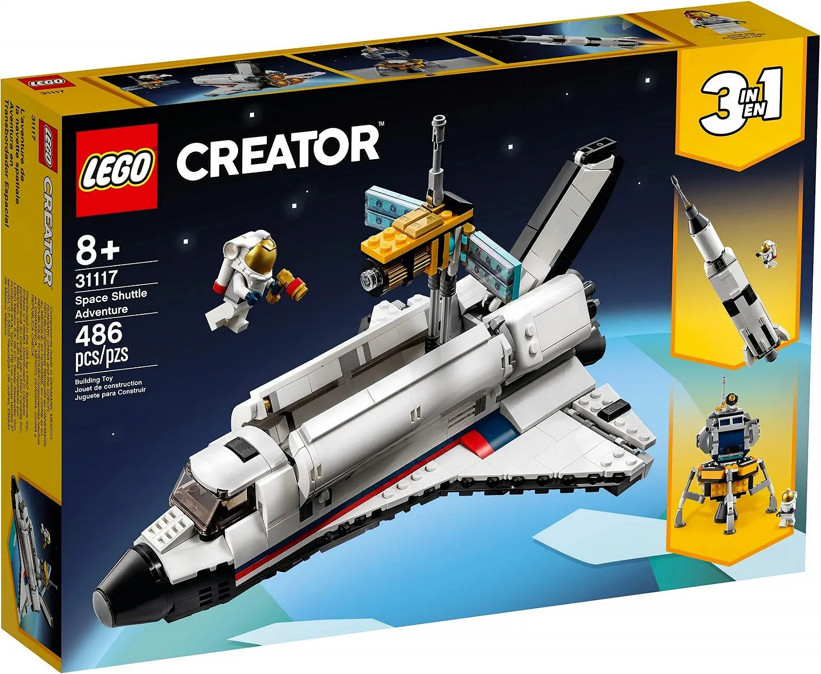 LEGO Creator Космический шаттл 3-в-1 Adventure 31117 + Космический спутник 30365 (Полибег), фото №2
