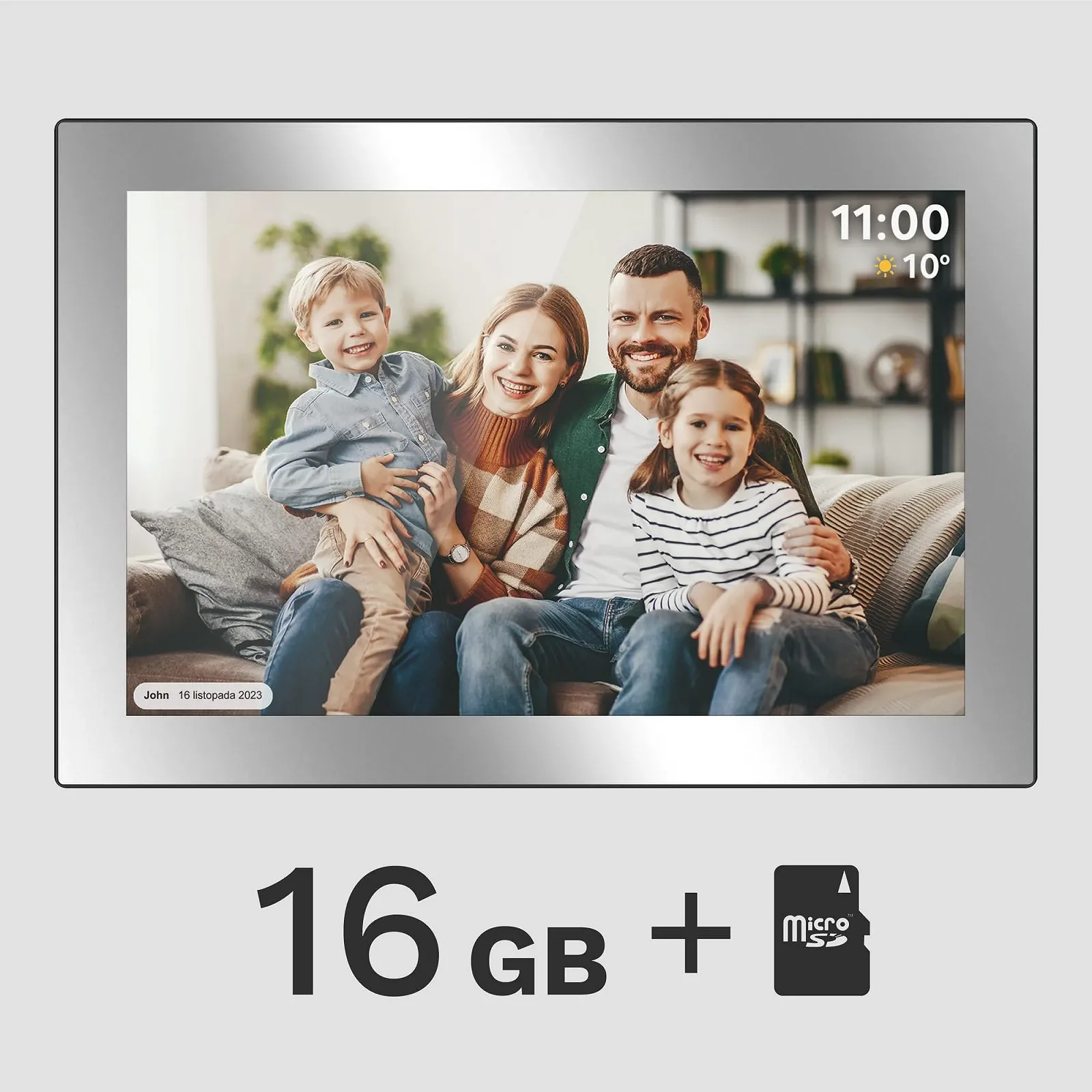 Цифровая фоторамка Kruger&Matz FRAMEO KM1101 10.1 дюйма 1280 x 800 px WiFi microSD, фото №12