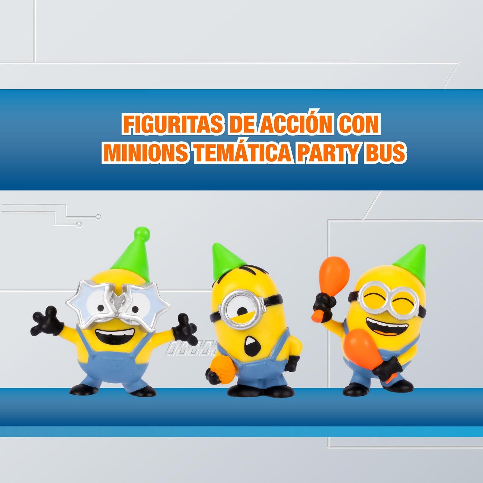 Фигурки DesSPICABLE ME Minions, Тема Party Bus, 3 фигурки и 1 секрет, Размер 5 см, Возраст 3 года, фото №3