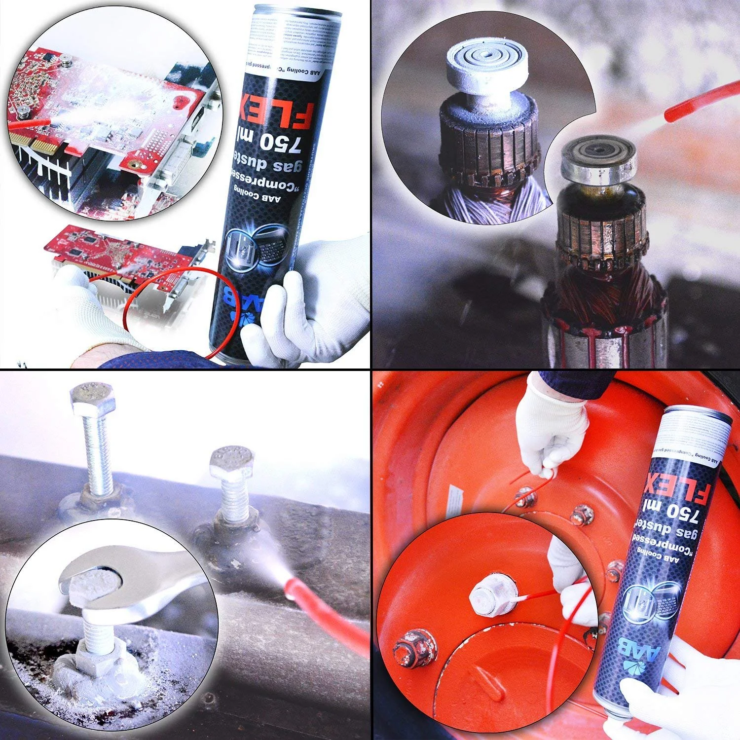 Стиснене повітря AABCOOLING FLEX 750 мл з гнучким шлангом, фото №6