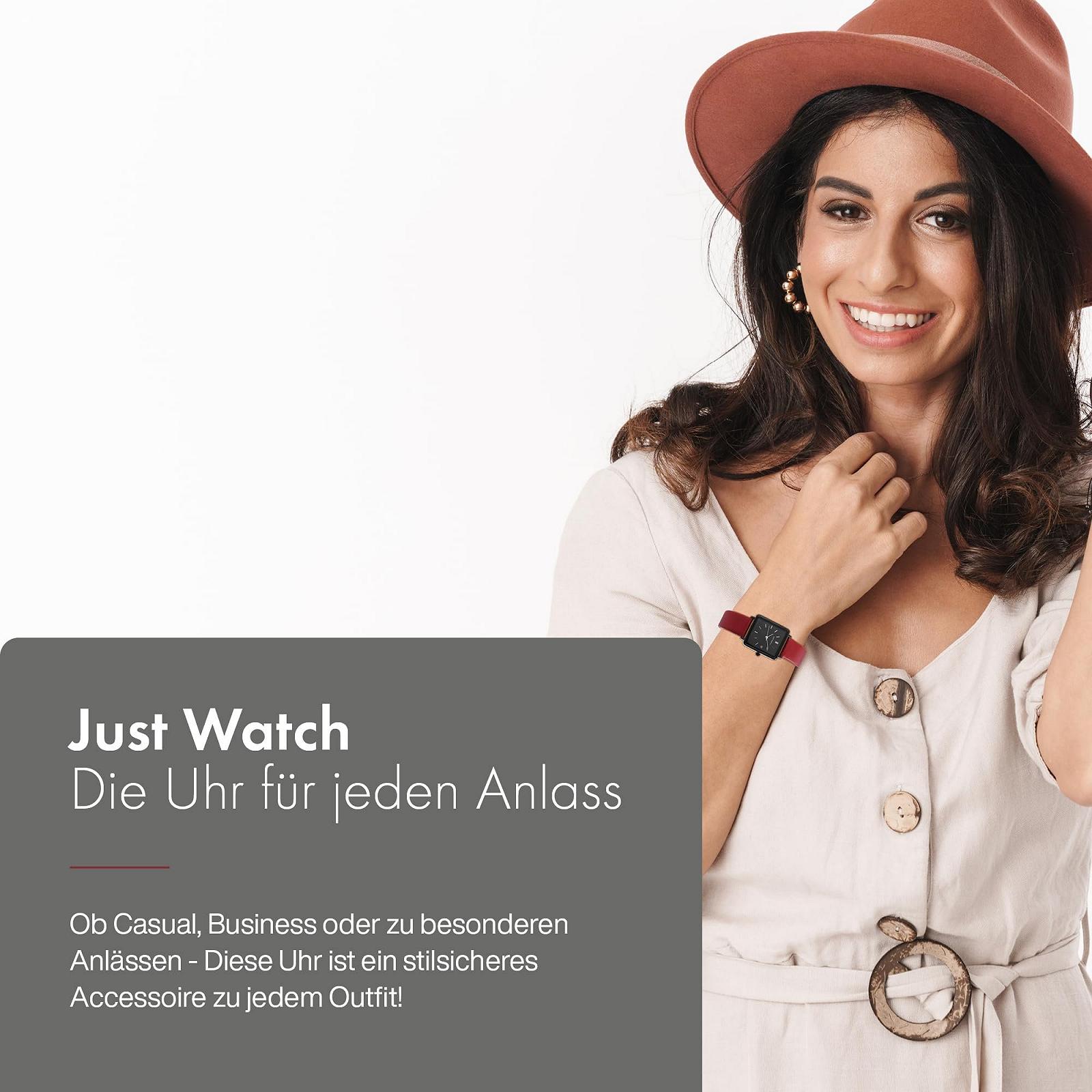 Часы Just Watch Женские Аналоговые Кварцевые Дата Ремешок из Натуральной Кожи JW10140, фото №5