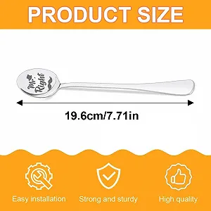 Ложки для кави Подарунок на весілля 2 шт. Гравіювання synthetic.ua - Фото 1