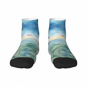 Носки Цветок Орхидея Бабочка Мягкие Легкие Модные Комфортные На все сезоны One Size, Орхидея - Фото 1