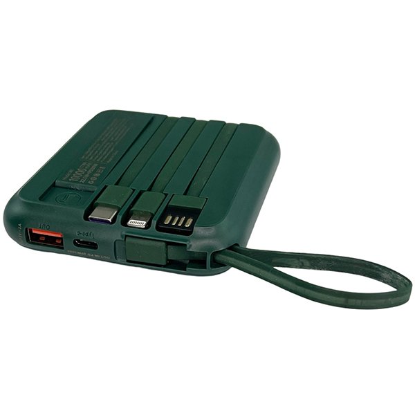 Міні-повербанк з кабелем та швидкою зарядкою 10000 мАг 20w Yoobao W1 PD+QC Magsafe Зелений, фото №5
