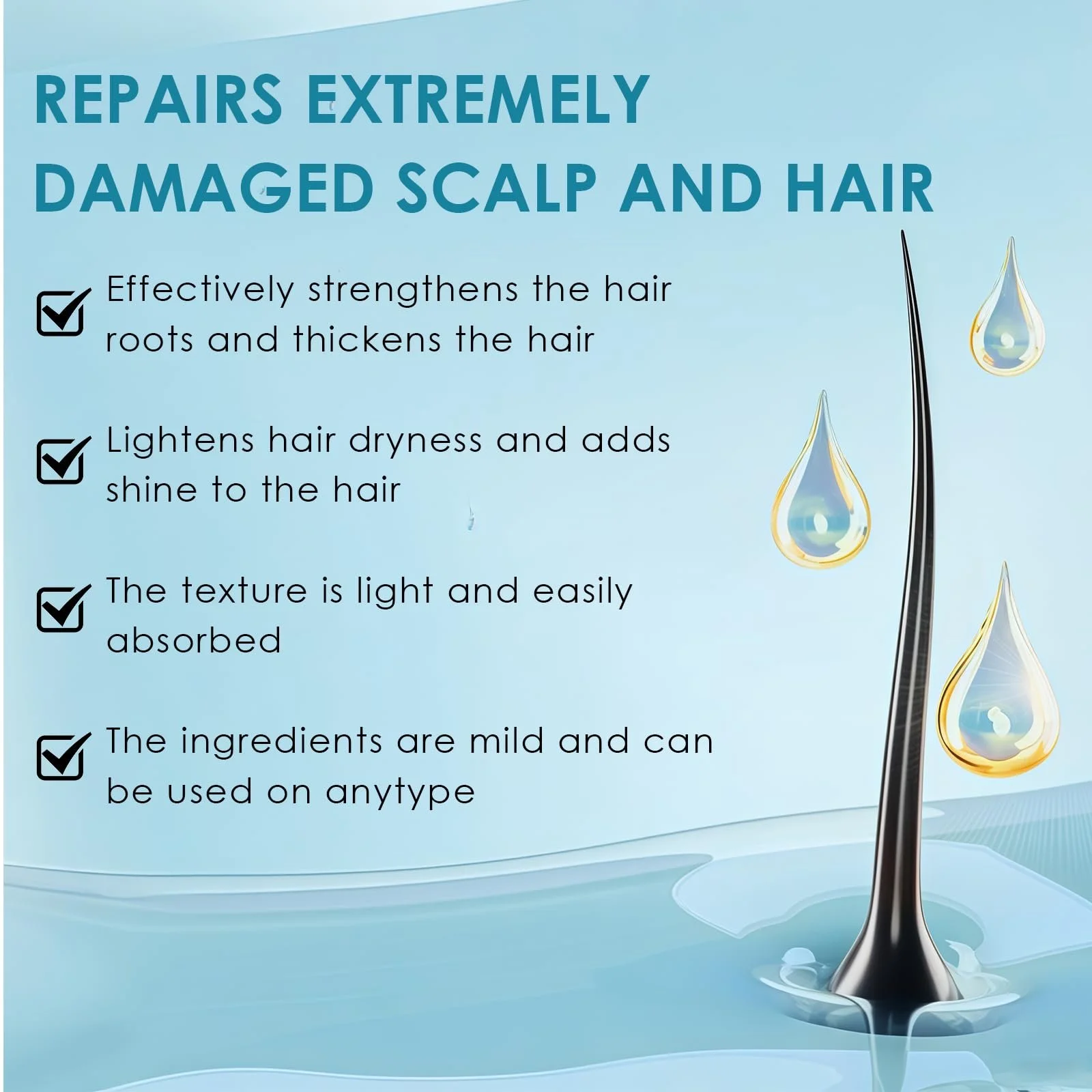 Сироватка для росту волосся 60 мл, діє проти витончення волосся, фото №2